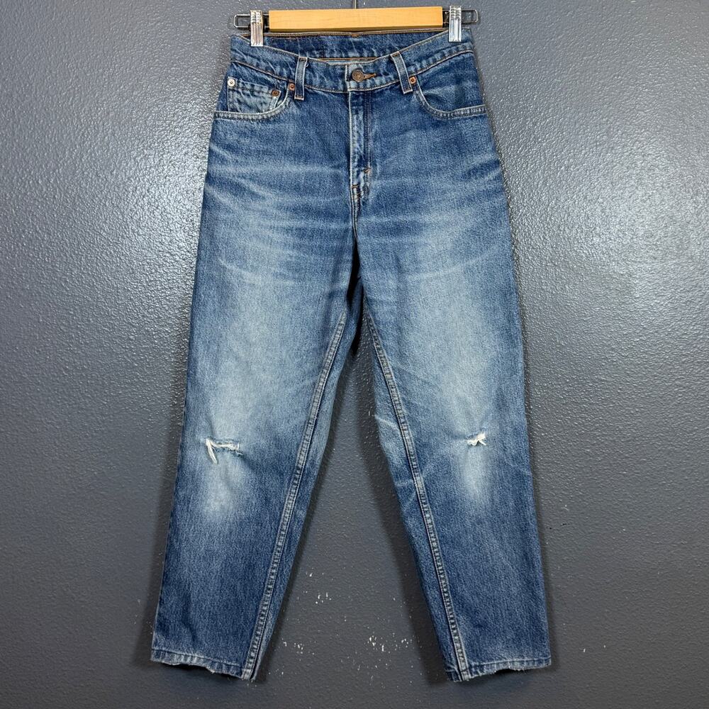Levis 4p(27/26) women Relaxed Fit Tapered Legs 550 distressed 90’s vintage jeans
